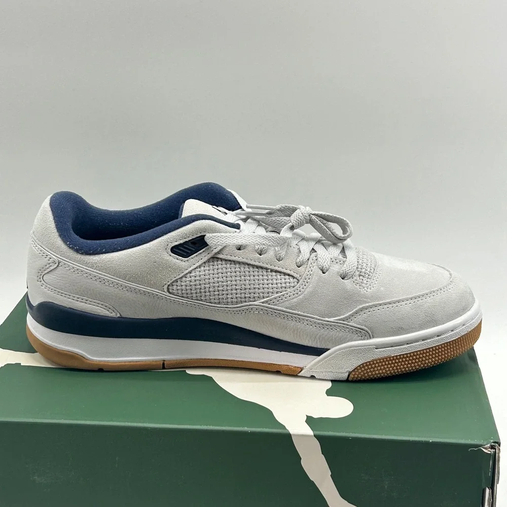 Jordan Flight Court Mens 11.5 Grey Midnight Navy Gum FV5555-004 Retro Sneakers